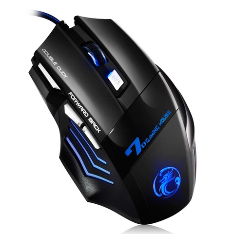 Gaming Mouse Computer Ergonomic Mouse Wired Game Mice 5500 DPI Silent Gamer Mouse Optical Backlight PC Mause 7 Button For Laptop ► Photo 1/6