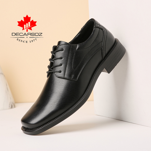 DECARSDZ 2022 Autumn Fashion Shoes Men Office Design Classic Men Shoes High quality Luxury leather Brand Comfy Men Casual Shoes ► Photo 1/1