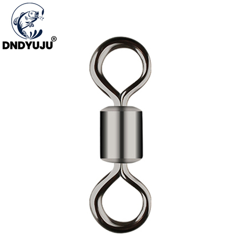 DNDYUJU 10/30/50PCS Rolling Swivel Solid Ring LB Lures Fishing Hooks Barrel Bearing Fishing Connector 15 Sizes ► Photo 1/6