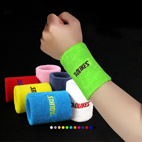 1PCS Gym Yoga Cotton Sweat Wristbands Sport Wrist Brace Support Sweatband For Tennis Badminton Running Wrist Band ► Photo 1/6