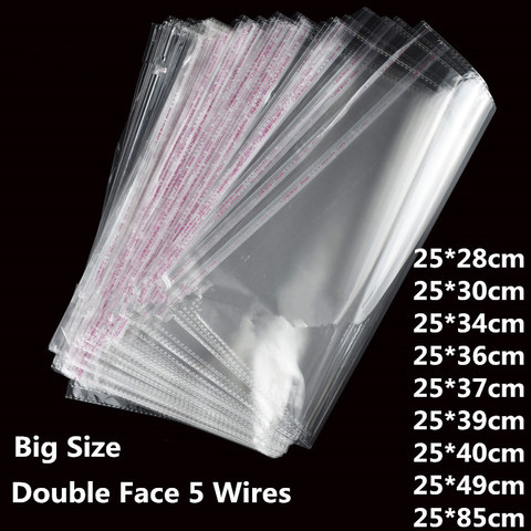 Stobag 100Pcs 25cm Wide Clear Self Seal Plastic Bag Wedding Party Opp Gift Bag Adhesive Bags for T-Shirt and Clothes ► Photo 1/6