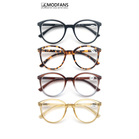 Modfans Reading Glasses Women Round Oversized Unbreakble Glasses For Women Reading Computer Readers Frame Flexble Plastic ► Photo 1/6