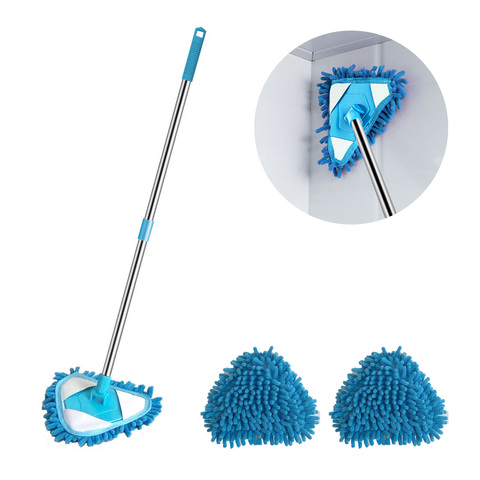 Lazy Triangle Cleaning Mop Retractable ​instant Water Cleaning Mop Rotatable Triangle Dust Mop For Mirror, Glass, Ceiling,corn ► Photo 1/6