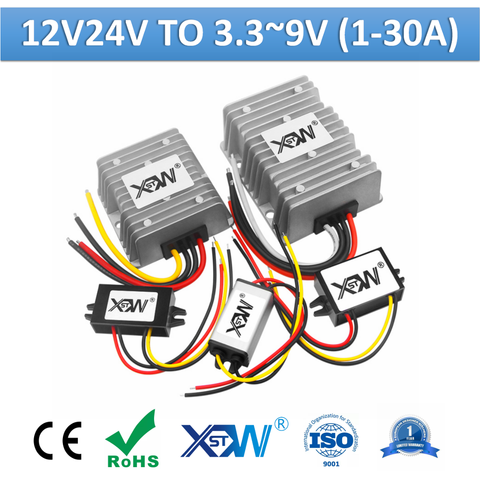 XWST DC to DC BUCK Module 12v 24v to 3.3v 3.7v 4.2v 6v 7.5v 9v Step Down Switched Power Converter 1A to 30A Voltage Regulator ► Photo 1/6