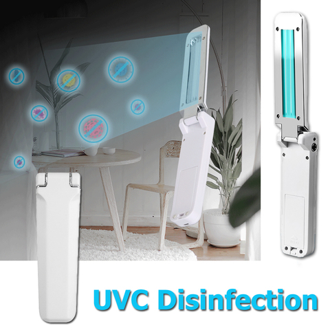 Portable Folding UVC Germicidal Lamp Gravity Induction LED Quartz Ultraviolet Light Wand for Room Disinfection Sterilization 254 ► Photo 1/6