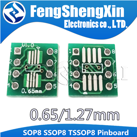 20pcs/lot SOP8 SSOP8 TSSOP8 to DIP8 Interposer Module PCB Board Transfer Board Adapter Plate 0.65/1.27mm Pinboard ► Photo 1/2