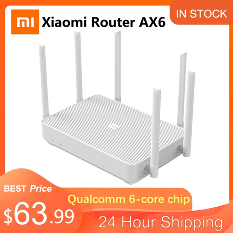 New Xiaomi Redmi Router AX6 Wifi 6 Mesh Gigabit 2.4G/5.0GHz Dual-Band Wireless Router Signal Amplifier 6 High Gain Antennas ► Photo 1/6