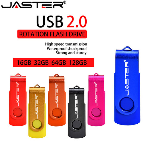 JASTER USB 2.0 Business plastic usb flash drive delicacy Portable pen drive 4GB 8GB 16GB 32GB 64GB rotatable memory stick u disk ► Photo 1/6