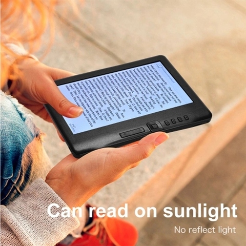 Portable 7 Inch 800 x 480P E-Reader Color Sn Glare-Free Built-In 4GB Memory Storage Backlight Battery Support Photo Viewing/ ► Photo 1/6