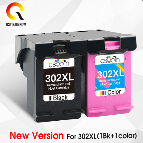 QSYRAINBOW remanufactured 302XL Replacement for HP 302 HP302 XL Ink Cartridge for Deskjet 1110 1111 1112 2130 2131 printer ► Photo 1/6