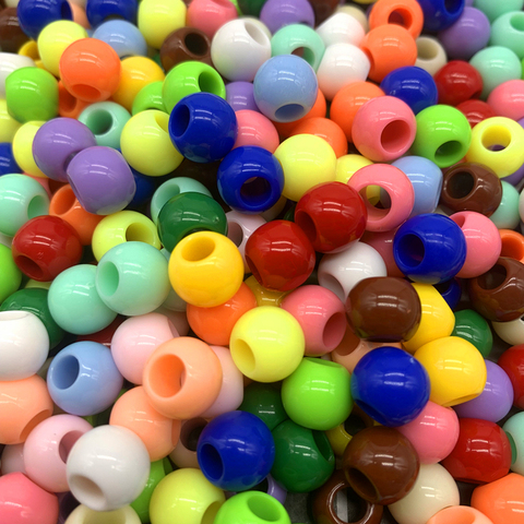50pcs/lot 10x8mm Acrylic Spacer Beads Big Large Hole Beads For DIY Jewelry Making 17 Colors Pick ► Photo 1/6
