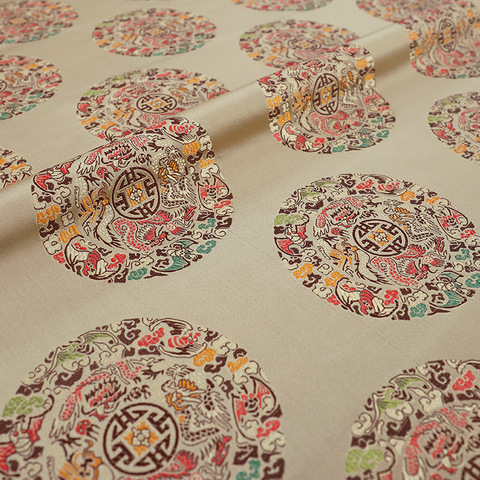Vintage imitation silk jacquard brocade fabrics for sewing cheongsam and kimono patchwork attire material ► Photo 1/6