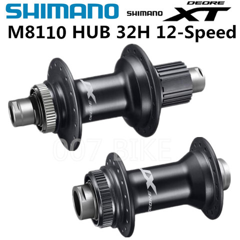SHIMANO DEORE XT M8110 FH BH M8100 HUB Shimano 12s Hub 32H Center Lock 142x12mm 100x15mm Hub E-THRU Axle Bike 12 speed Hub ► Photo 1/6
