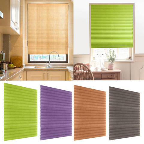 Self-Adhesive Pleated Blinds Half Blackout Windows Curtains for Kitchen Bathroom Balcony Shades For Coffee/Office Window ► Photo 1/6