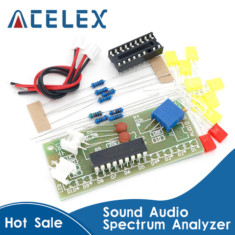 LM3915 10 LED Sound Audio Spectrum Analyzer Level Indicator Kit DIY Electoronics Soldering Practice Set ► Photo 1/6