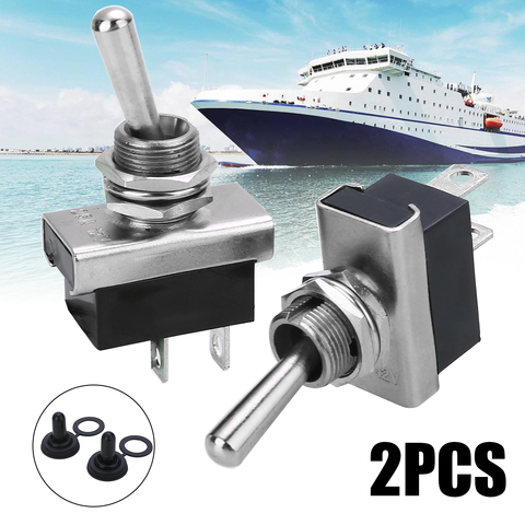 1 Pair 12V 25A Auto Toggle Switch Boat Marine Heavy Duty Flick Switches with Waterproof Cover ► Photo 1/6