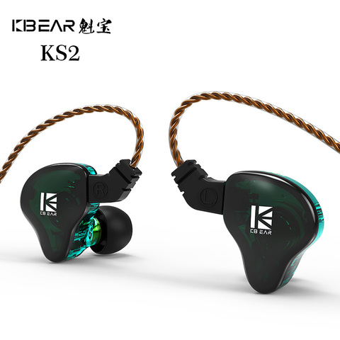 KBEAR KS2 1BA+1DD In Ear Earphones HIFI Sprot Monitor Earbuds Running Game Headset with 2Pin 0.78mm Connector KBEAR KB04 TRI I3 ► Photo 1/6