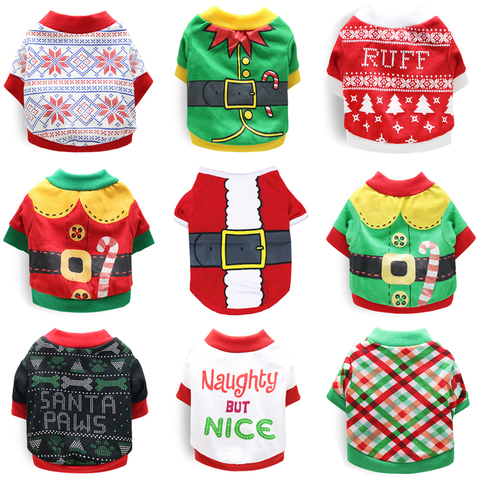 Cute Pet Dog Clothes Christmas Costume for Dogs Clothing Winter Dog Shirt Xmas Puppy Pet Clothes for Small Medium Dogs Apparel ► Photo 1/6