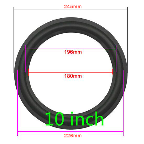 Ghxamp 10 INCH 12 Inch Suspension Subwoofer Rubber Surround Side Speaker Repair Original Factory 1Pairs ► Photo 1/5