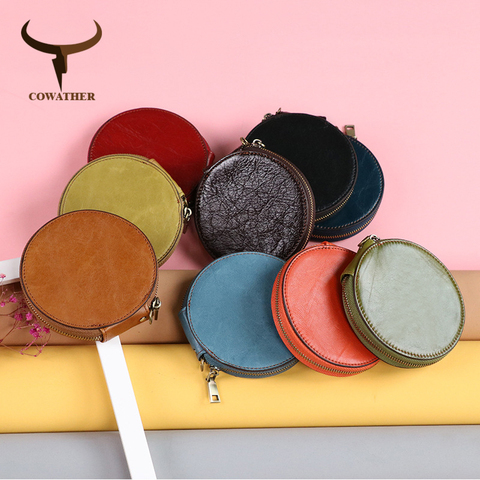 COWATHER new arrival women wallet top quality cow genuine leather coin wallet for women fashion design female purse coin pocket ► Photo 1/6