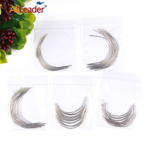 Alileader Wholesale Curved Needle For Hair Weaving Cap Wigs Needles For Hair Extension 12Pcs/Pack 6Cm/9Cm C-Type Needles Tools ► Photo 1/6