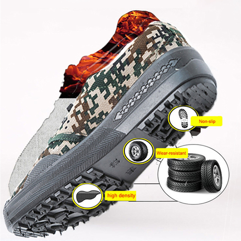 Camouflage Liberation Shoes Men Non-slip Wear-Resistant Working Shoes Man Women Large Size 34-45 Low-top Military Training Shoes ► Photo 1/6