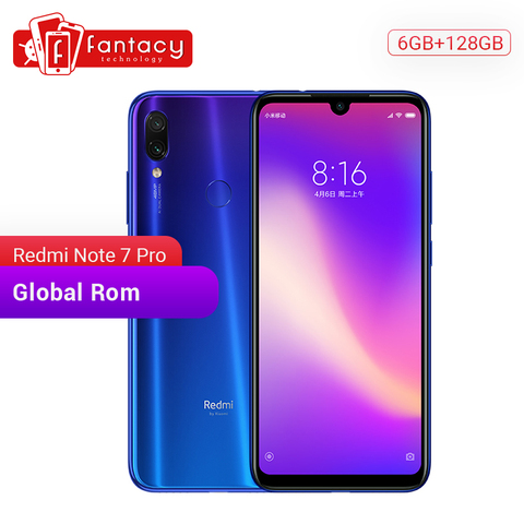 Original Xiaomi Redmi Note 7 Pro 6GB 128GB 48MP IMX 586 Camera Snapdragon 675 Octa Core 6.3'' FHD Screen Mobile Phone 4000mAh ► Photo 1/6