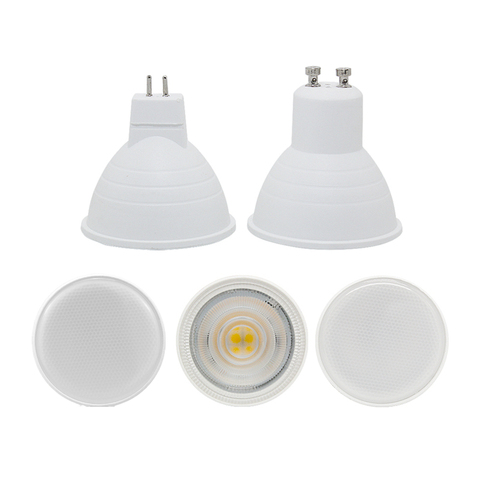 led spotlight bulb GU10 MR16 6W cob lamp 12v 110v 220v 230v 240v cool white 6500k nature white 4000k warm white 3000k spot light ► Photo 1/6