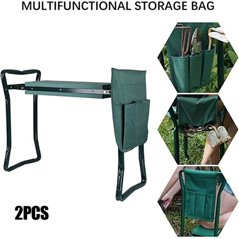 2 Pcs Tool Side Bag Pockets Pouch for Garden Bench Garden Kneeler Stools Gardening QJS Shop ► Photo 1/6