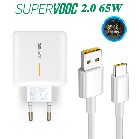 65W super vooc charger for OPPO Realme 7 Pro / Realme X7 Pro / Realme X7 phone USB Type-C Cable ► Photo 1/6