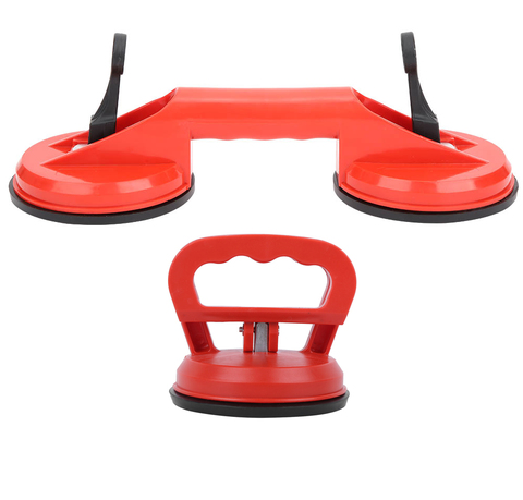 Single/Double Head Suction Cup Red Plastic Glass Dent Puller Tile Floor Extractor Door Plate Panel Carrying Tool Car Repair Tool ► Photo 1/6