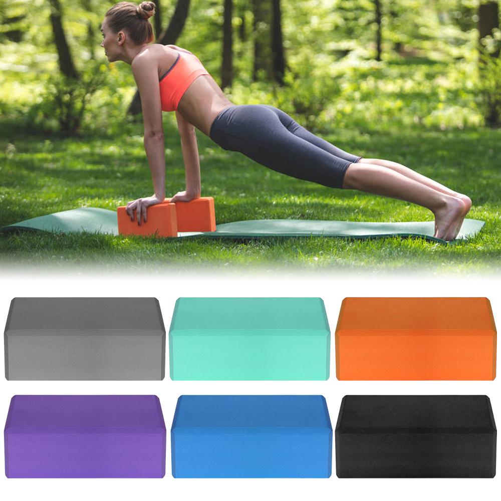 2pcs Yoga Blocks Yoga Bricks EVA Foam Soft Yoga Props Surface for Yoga 