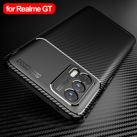 For OPPO Realme GT 5G 6 7 X7 8 Pro C20 V11 Find X2 X3 Pro neo Case Carbon Fiber Texture Silicone Shockproof Soft Back Cover ► Photo 1/6