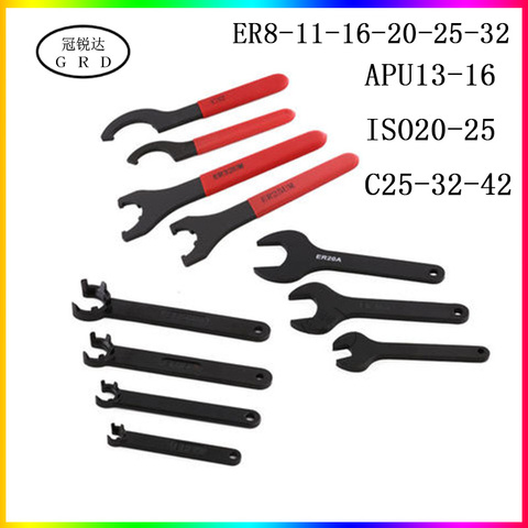 apu er iso c series collet wrench er8 er16 er20 er25 er32 apu13 apu16 iso20 25 c25 c32 c42 chuck wrench are suitable for nuts ► Photo 1/6