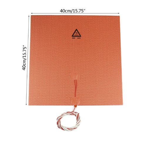 400*400mm 220V 600W Silicone Rubber Heating Pad For 3D Printer Heating Bed ► Photo 1/6