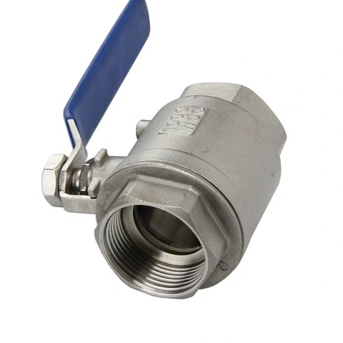 1pcs DN8-DN50 SS304 Stainless Steel Sanitary Female 2 Piece Full Port Ball Valve with Vinyl Handle Thread ► Photo 1/5