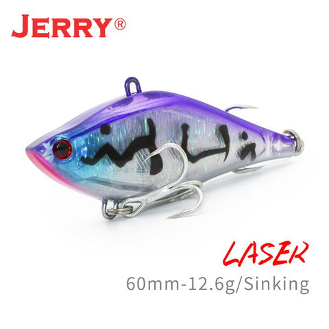 Jerry Laser Hard Plastic Vibration Fishing Lure Sinking Wobbler VIB Artificial Baits 60mm Bass Pike Fishing Tackle ► Photo 1/6