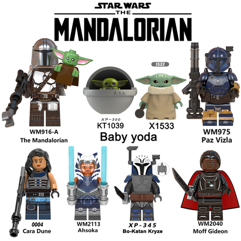 DISNEY Mandalorian Baby Yoda Building Blocks Star Stormtroopers Luke Skywalker Paz Vizla Obi-wan Wars Action Figures Boys Toy ► Photo 1/6