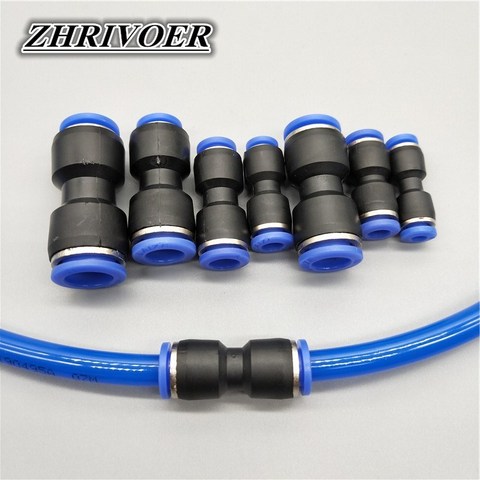 Air Pneumatic 10mm 8mm 6mm 12mm 4mm 16mm OD Hose Tube One Touch Push Into Straight Gas Fittings Plastic Quick Connectors Fitting ► Photo 1/6