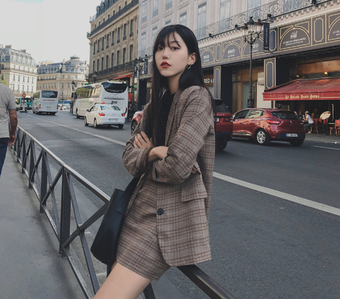 plaid skirts suits Girls Female Vintage Autumn elegant Women's Sets (Separate) women two piece outfits 2 piece outfits for women ► Photo 1/6
