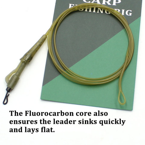 100cm Carp Fishing Carbon Ready Tied Hair Rig Fluorocarbon Line Group With QC Hybrid Clip Carp Line For Carp Fishing Accessories ► Photo 1/6