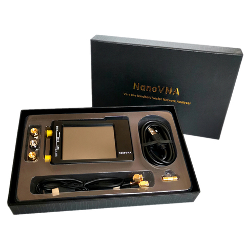 NanoVNA-H Hugen's version 50KHz~1.5GHz VNA 2.8 inch SWR Meter VHF UHF Antenna Analyzer ► Photo 1/6