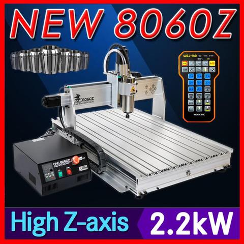 USB port ! 4 axis 8060 cnc router ( 2200W spindle ) cnc engraver engraving / wood carving router / PCB milling machine mach3 ► Photo 1/5