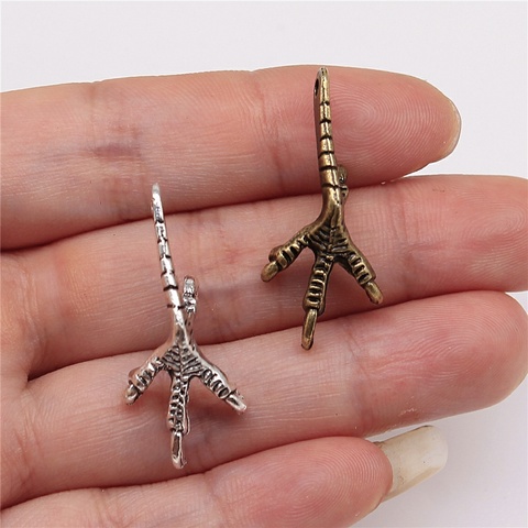 WYSIWYG 4pcs 2 Colors 14x33mm Eagle Claw Charms For Jewelry Making Jewelry Findings Bird Claw Charms Pendant ► Photo 1/6