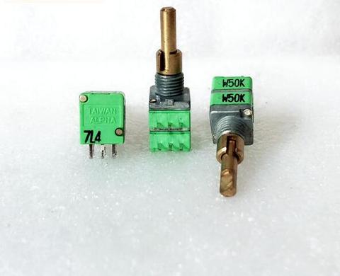 1pcs/lot  ALPHA precision potentiometer R09 type RD912DF-20 dual dual axis type W50K car navigation volume ► Photo 1/1