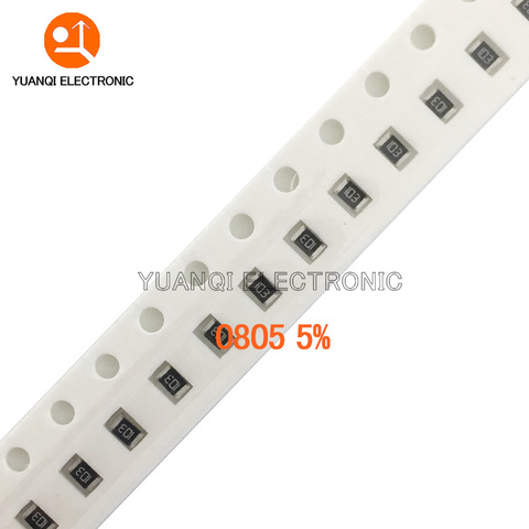 100pcs 0805 5% 1/8W SMD chip resistor 0R ~ 10M 0 1R 10R 100R 220R 330R 470R 1K 4.7K 10K 47K 100K 1M 10M 0 1 10 100 330 470 ohm ► Photo 1/1