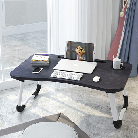 Laptop Table for Bed Foldable Lap Top Desk Couch Portable Lap Standing Table Notebook Stand Reading Holder with Foldable Legs ► Photo 1/6
