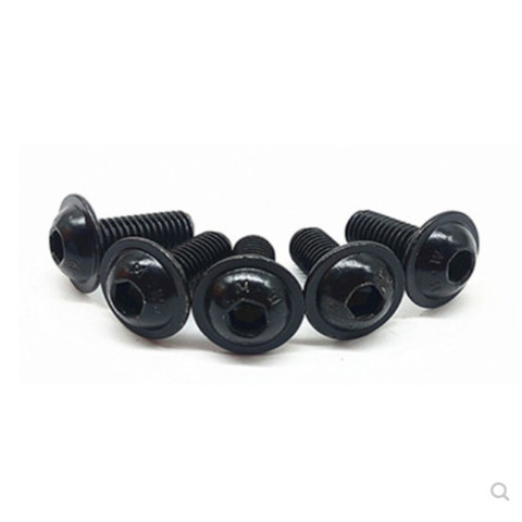 10-20pcs m4 m5 m6 m8 grade 10.9 black Half Round Button Flange Head With Washer Inner Hex Socket Allen Screws Bolt ► Photo 1/3