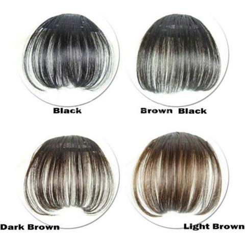 New Women Clip Bangs Hair Extension Fringe Hairpieces False Synthetic Hair Clips Front Neat Bang SCI88 ► Photo 1/6