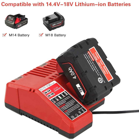 Eu Plug 18V Power Tool Lithium Battery Charger Replacement For Milwaukee M18 ► Photo 1/6